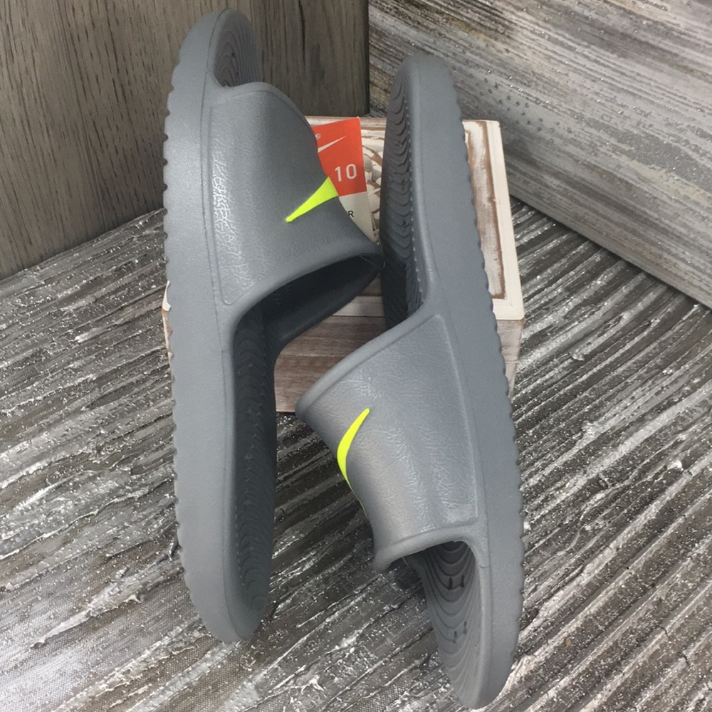 Nike men’s Kawa Shower Slide cool grey/volt - Picture 6 of 8